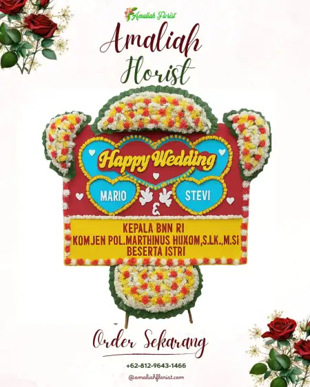 Papan Bunga Pernikahan Pamagersari
